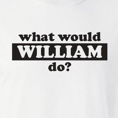  Shirt With The Name William Name Tag Braille For the